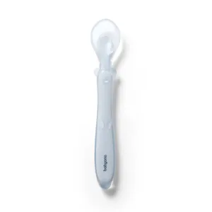 BABYONO Lyžička silikónová Blue 6m+