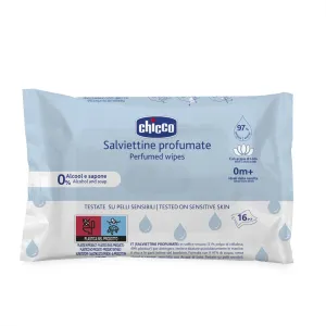 CHICCO Detské vlhčené obrúsky jemne parfumované do kabelky 16 ks