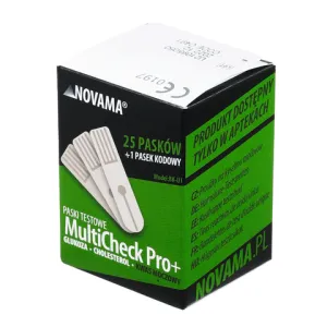NOVAMA MultiCheck Pro+ Prúžky kyselina močová