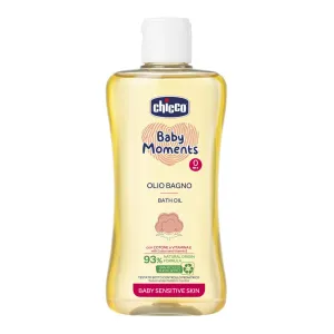 CHICCO Olej do kúpeľa s bavlnou a vitamínom E, Baby Moments Sensitive 200 ml, 0m+