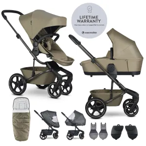 EASYWALKER Set XXL kočík kombinovaný Harvey NXT s príslušenstvom Moss Green