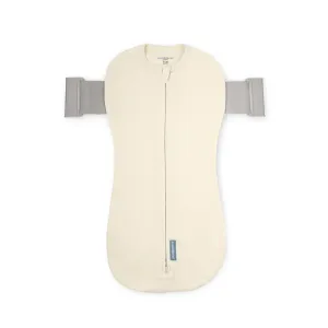 INGENUITY Zavinovačka bavlnená SwaddleMe™ 1 TOG pre zavinutie a pokojný spánok, Ivory, 0-2 m