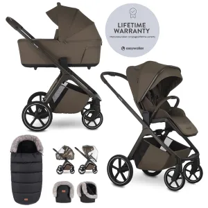 EASYWALKER Set kočík 2v1 Zoey Go Chestnut Brown XL s príslušenstvom