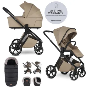 EASYWALKER Set kočík 2v1 Zoey Go Sand Taupe XL s príslušenstvom