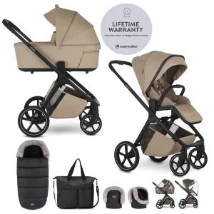 EASYWALKER Set kočík 2v1 Zoey Go Sand Taupe XXL Limited s príslušenstvom
