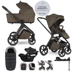 EASYWALKER Set kočík 4v1 Zoey Go Chestnut Brown XL + CBX Aton B2 i-Size + CYBEX Base One