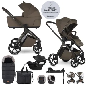 EASYWALKER Set kočík 4v1 Zoey Go Chestnut Brown XXL Limited + CBX Aton B2 i-Size + Cybex Base One