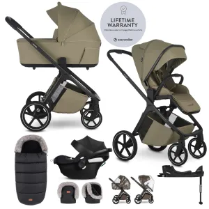 EASYWALKER Set kočík 4v1 Zoey Go Moss Green XL + CBX Aton B2 i-Size + CYBEX Base One