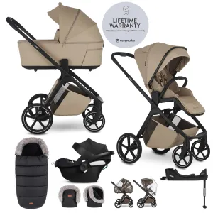 EASYWALKER Set kočík 4v1 Zoey Go Sand Taupe XL + CBX Aton B2 i-Size + CYBEX Base One