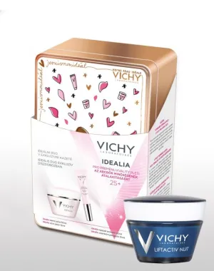 Vichy Idealia skvalitnenie pleti, vianočný balíček + darček Vichy Liftactiv nočný krém
