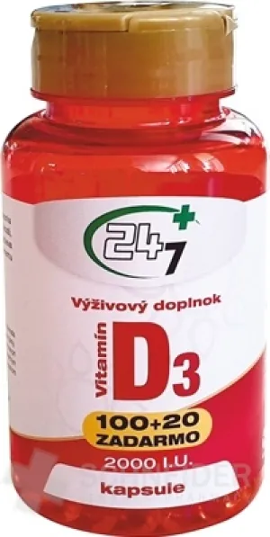 24/7 Plus Vitamín D3, 2000 I.U.