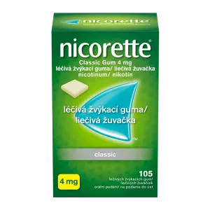 Nicorette® Classic Gum 4 mg liečivá žuvačka