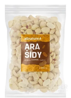 Allnature ARAŠIDY pražené nesolené lúpané