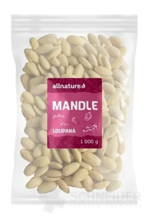 Allnature MANDLE jadrá LÚPANÉ