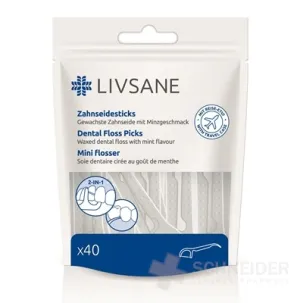 LIVSANE Zubná niť na držiaku