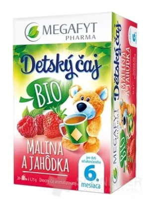 MEGAFYT Detský čaj BIO MALINA A JAHÔDKA