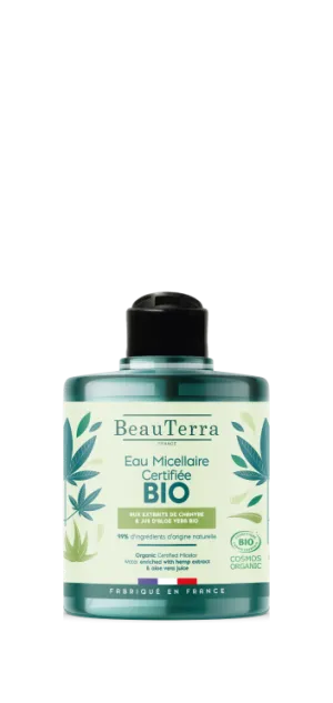 BeauTerra - organická micelárna voda  s výťažkom z konope a Aloe Vera