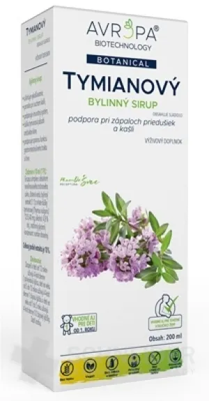 AVROPA Tymianový bylinný sirup
