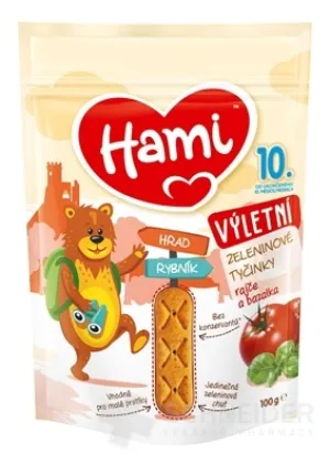 Hami zeleninové tyčinky paradajka a bazalka