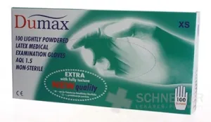 DUMAX RUKAVICE latexové vyšetrovacie