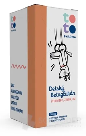 TOTO Detský Betaglukán + Vitamín C + Zinok + D3