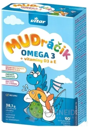 VITAR MUDráčik OMEGA 3 + vitamíny D3 a E