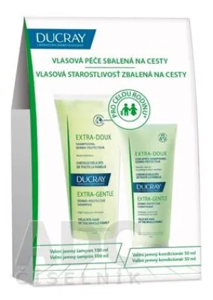 Ducray Extra-Doux veľmi jemný ochranný šampón 100ml + Ducray Extra-Doux veľmi jemný ochranný kondicionér 50ml