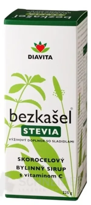 BEZKAŠEL stevia - SKOROCELOVÝ BYLINNÝ SIRUP