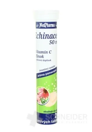 MedPharma ECHINACEA 50 mg + vitamín C + Zinok