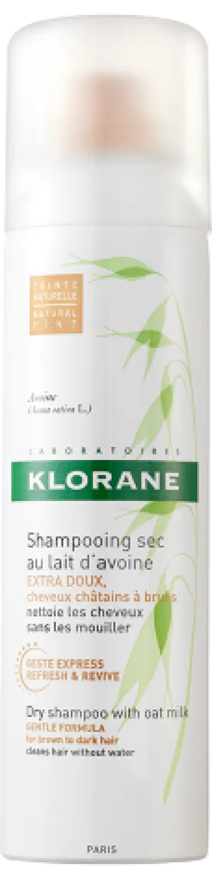 Klorane Suchý šampón s ovseným mliekom pre gaštanové až hnedé vlasy 150ml