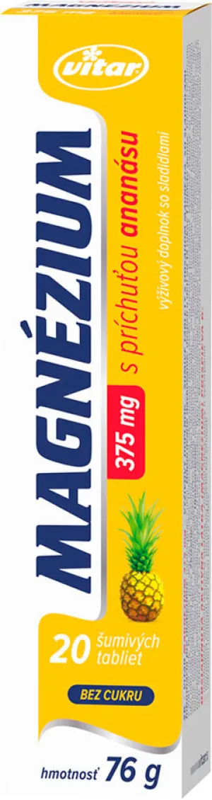 Vitar Magnézium ananás 375 mg eff.