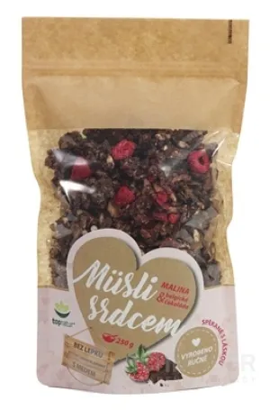 topnatur Müsli srdcom MALINA & Belgická čokoláda