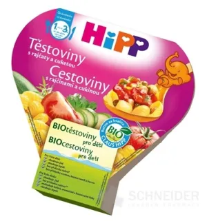 HiPP Príkrm BIO Cestoviny s rajčinami a cukinou