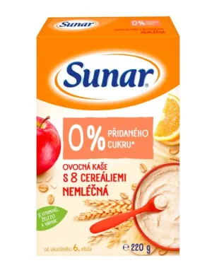 Sunar Ovocná KAŠA s 8 cereáliami NEMLIEČNA