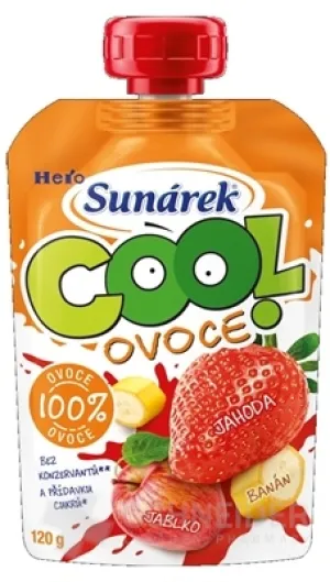 Sunárek COOL ovocie Jahoda, Banán, Jablko