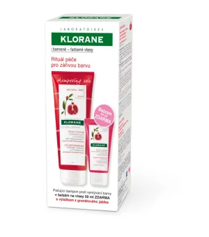 Klorane Šampón s výťažkom z granátového jablka 200ml + Klorane Balzam s výťažkom z granátového jablka 50ml
