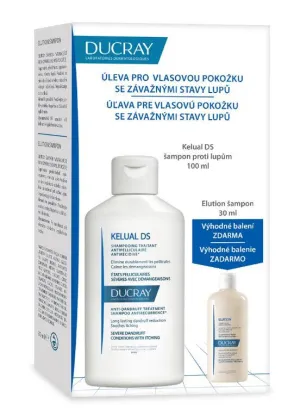 Ducray Kelual DS liečebný šampón proti lupinám 100ml + Elution šampón 30ml