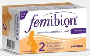 Femibion 2 Kys. listová a METAFOLIN+DHA+Vit.D3