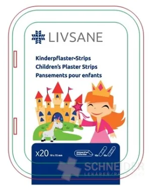 LIVSANE Náplasť detská prúžky Princezná