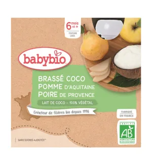 BabyBio Brassé Kokosové mlieko jablko a hruška