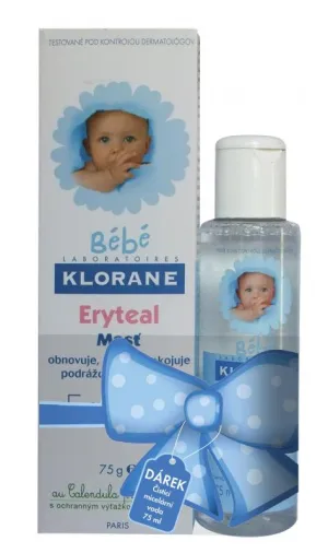 Klorane Bebe Eryteal Masť + micelárna voda