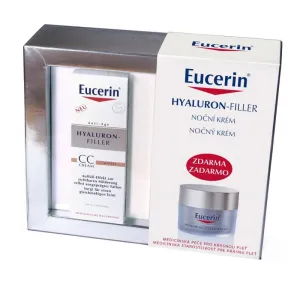 Eucerin Hyaluron-Filler CC krém stredne tmavý 50ml + nočný krém 20ml