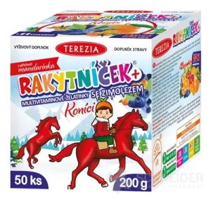 RAKYTNÍČEK+ multivitamínové želatínky s rakytníkom KONÍKY mandarínka 50 ks