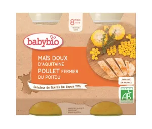 BabyBIO Sladká kukurica s kuracím mäsom