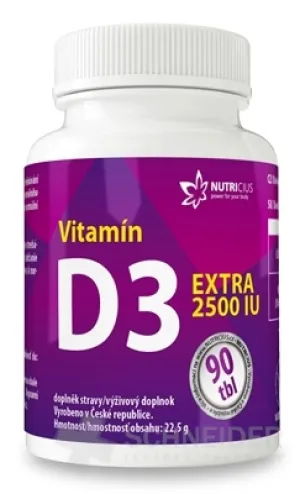 NUTRICIUS Vitamín D3 EXTRA 2500 IU
