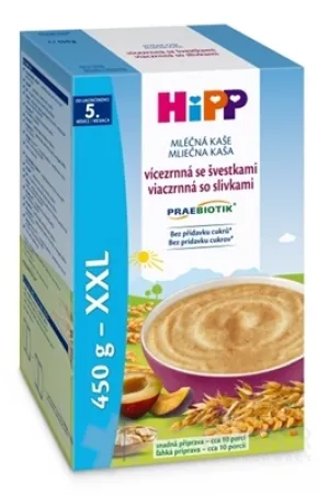 HiPP Mliečna KAŠA PRAEBIOTIK viaczrnná so slivkami