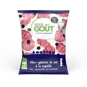 Good Gout BIO Mini ryžové koláčiky s čučoriedkami