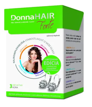 Donna Hair Forte 3 mesačná kúra 90 tob. + náušnice SWAROWSKI
