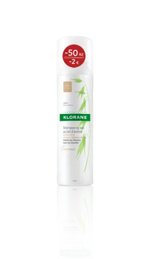 Klorane Suchý šampón s ovseným mliekom pre gaštanové až hnedé vlasy 150ml