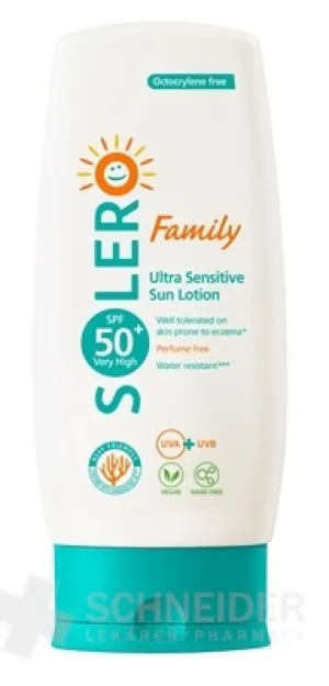 SOLERO SPF50+ Ultra Sensitive Opaľovacie mlieko